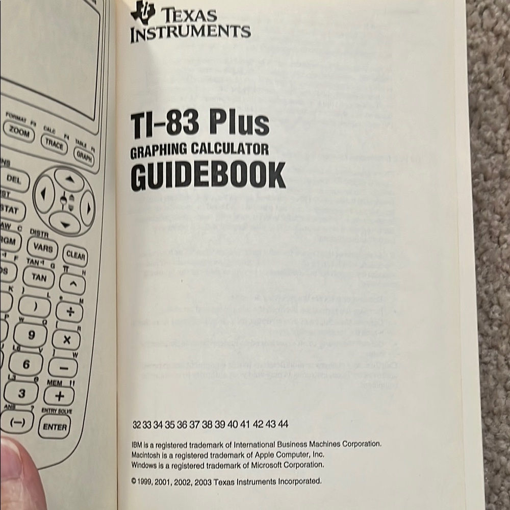 Texas Instruments TI-83 Plus Guidebook - Picture 2 of 7